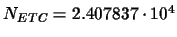 $N_{ETC}=2.407837\cdot 10^{4}$