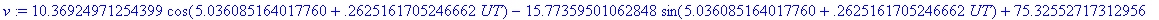 v := 10.36924971254399*cos(5.036085164017760+.26251...